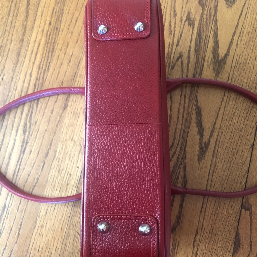 Ruby Red Leather Shoulder Purse - image 5